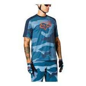 Fox Racing Ranger Mens M Blue Camo Short Sleeve MTB Mountain Bike Jersey TruDri